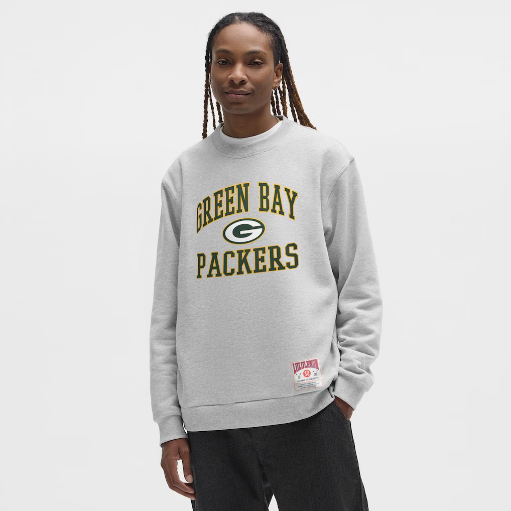 Men 2026 NFLGreen Bay Packers grey round-neck sweatshirt style 01->cleveland browns->NFL Jersey